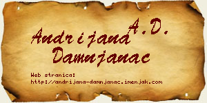 Andrijana Damnjanac vizit kartica